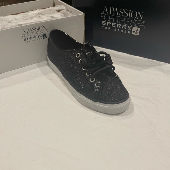 Woman’s Sperry topsiders glitter black size 5.5 - Picture 4 of 14